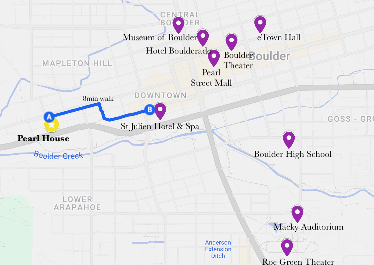 Pearl House location map